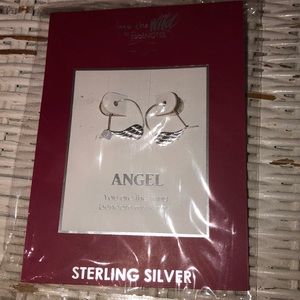 Sterling Silver Angel Wing Earrings